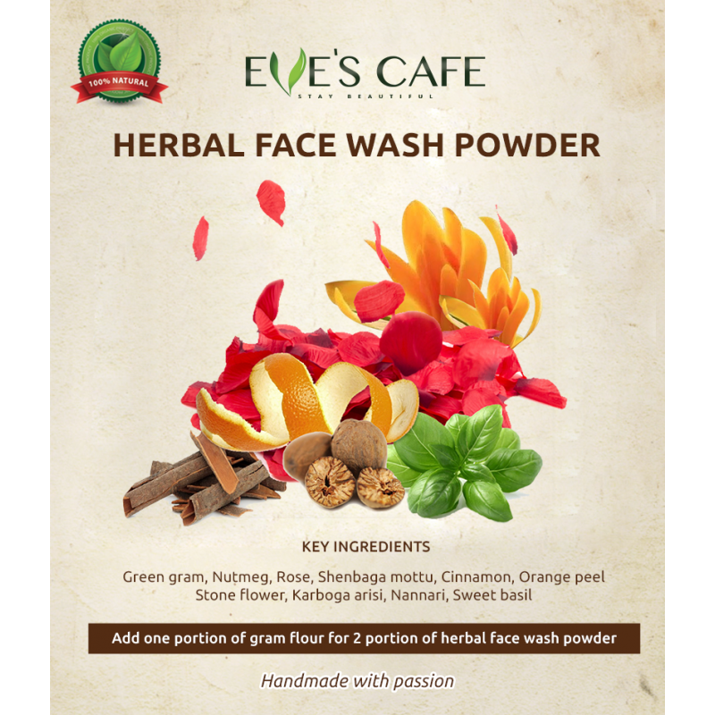 herbal face wash powder